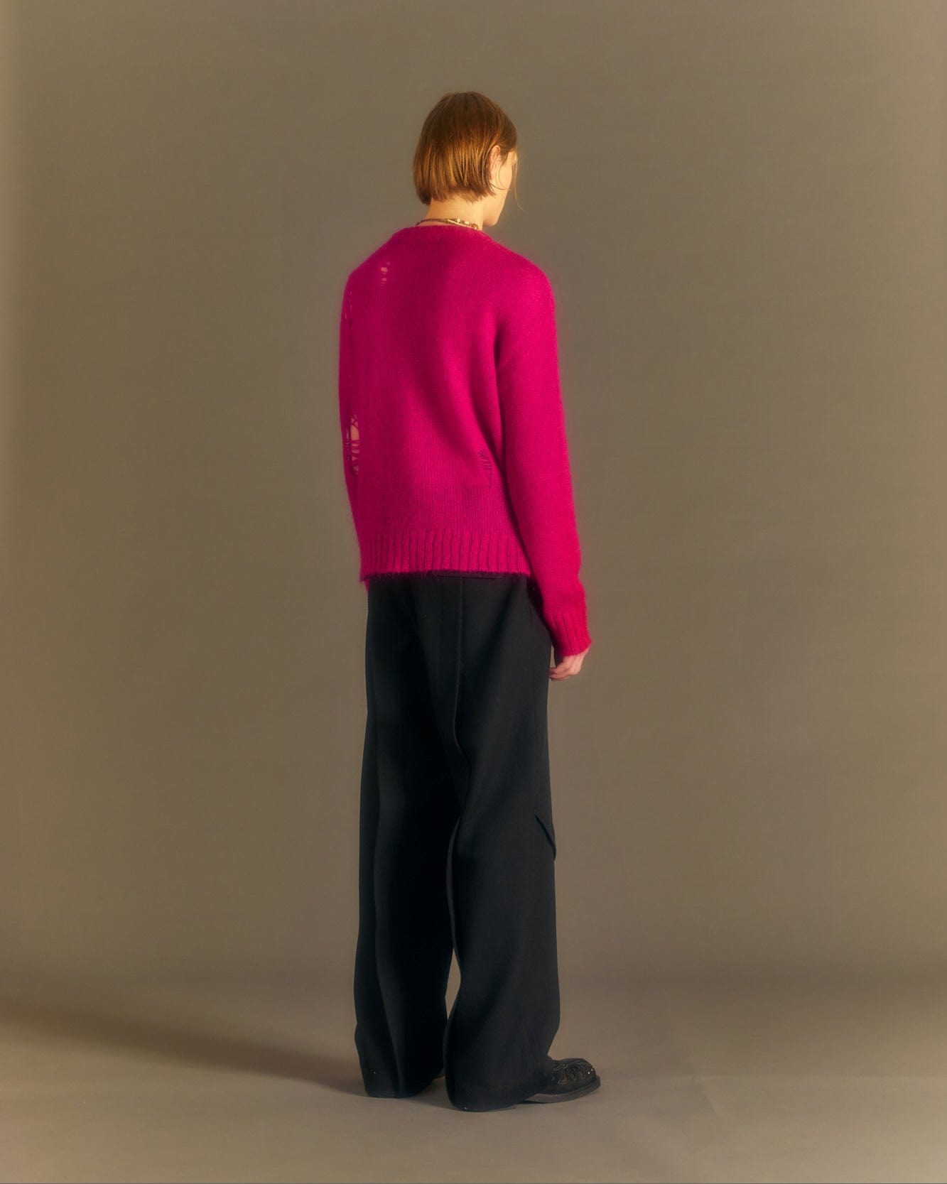 Andersson Bell CAMTTON TWILL WOOL TROUSERS apa677m(BLACK)