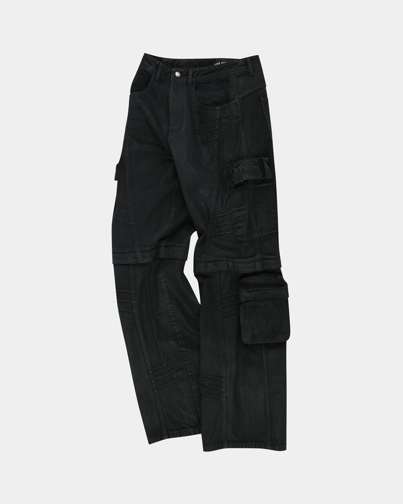 CARGO COATED WIDE-LEG JEANS apa748m(BLACK) – Andersson Bell