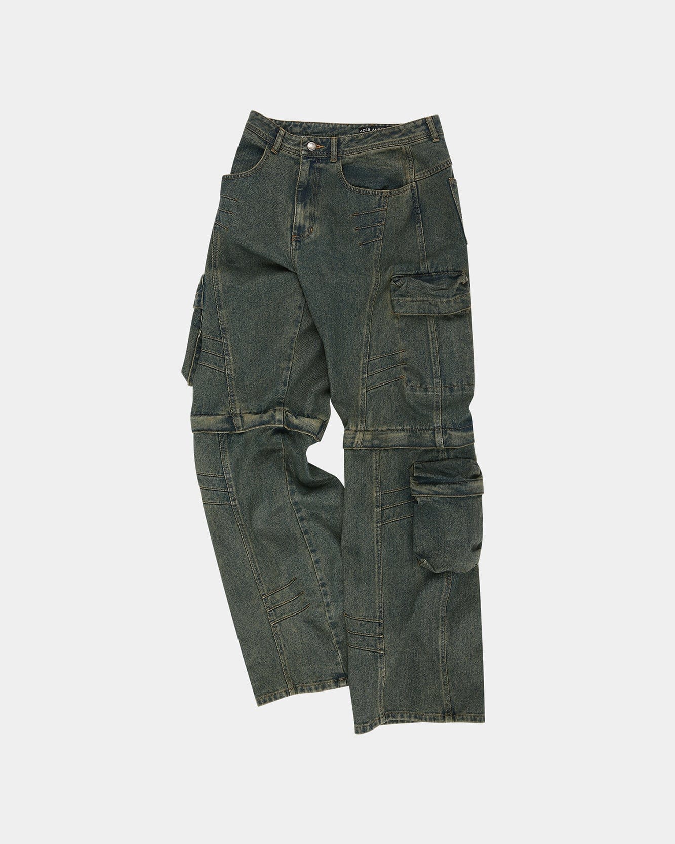 CARGO COATED WIDE-LEG JEANS apa749m(ARMY GREEN) – Andersson Bell
