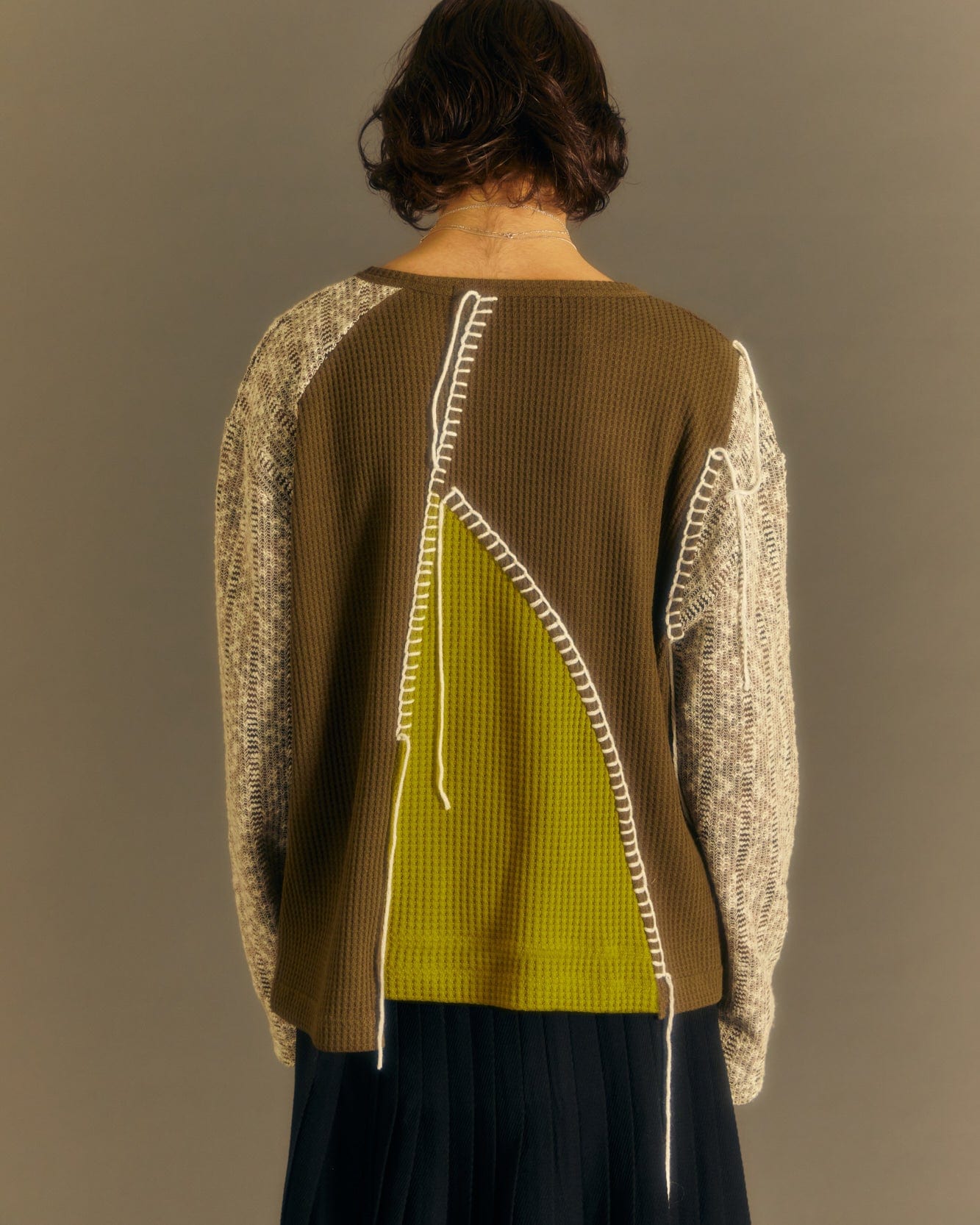 Andersson Bell CHATRE CREW-NECK SWEATER atb1014m(BROWN)