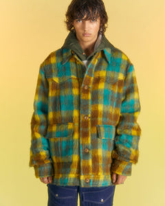 Andersson Bell CHAUNY WOOL CHECK JACKET awa568m(YELLOW/BROWN)