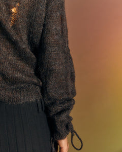 Andersson Bell COLBINE CREW-NECK SWEATER atb1015m(CHARCOAL)
