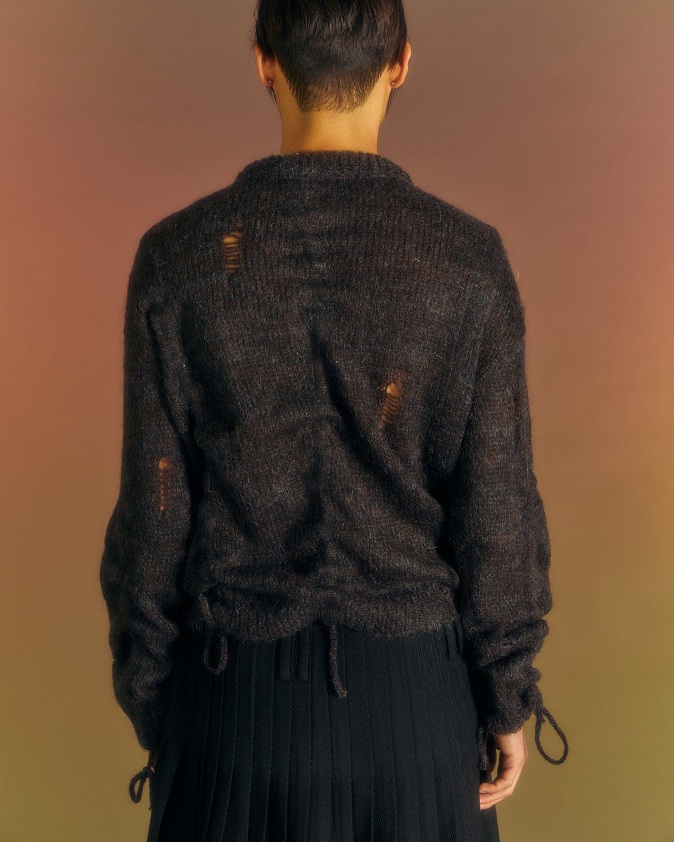Andersson Bell COLBINE CREW-NECK SWEATER atb1015m(CHARCOAL)