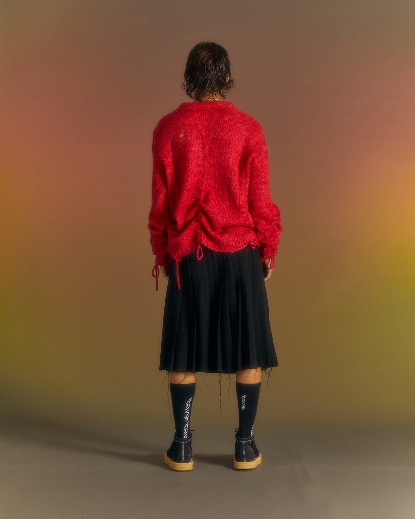 Andersson Bell COLBINE CREW-NECK SWEATER atb1015m(RED)