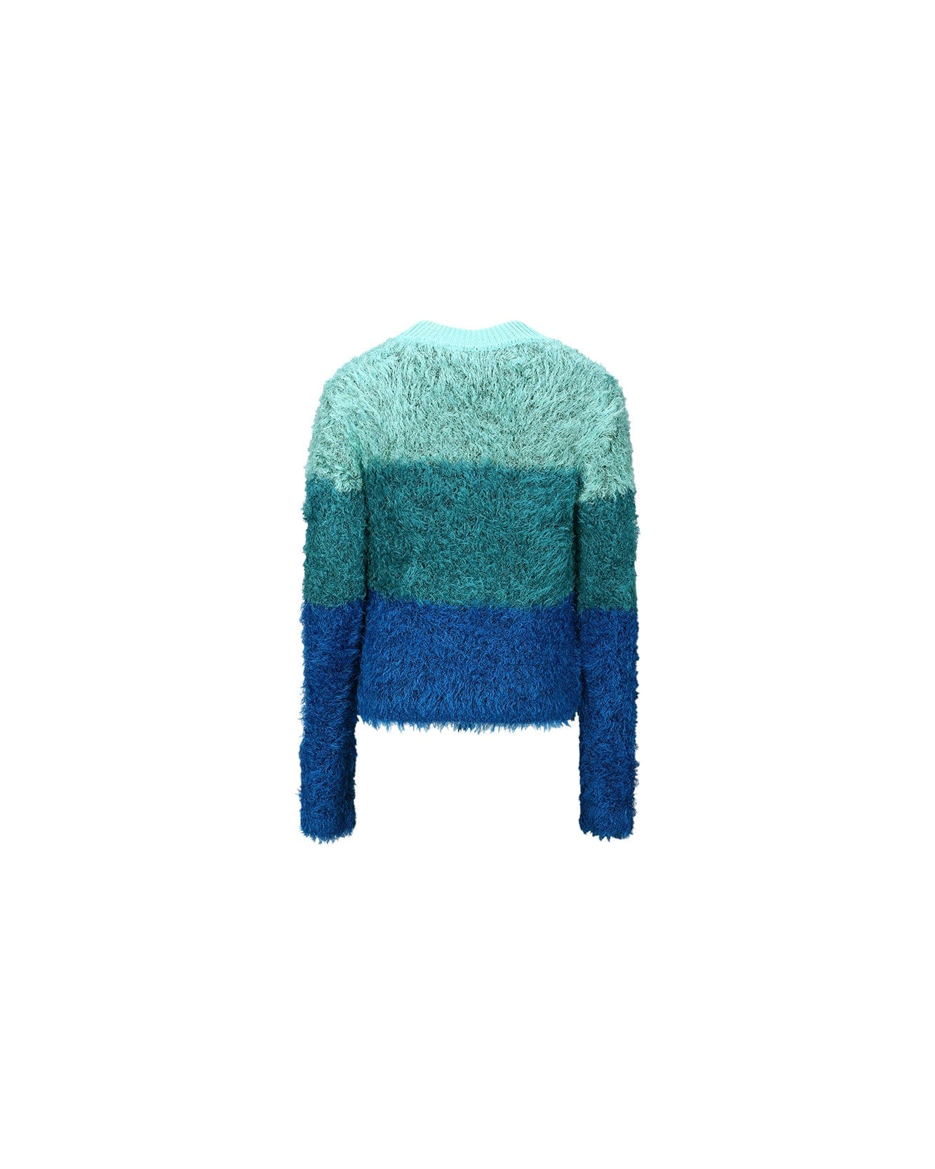 Andersson Bell COLOR BLOCK SHAGGY SWEATER atb1028m(BLUE)