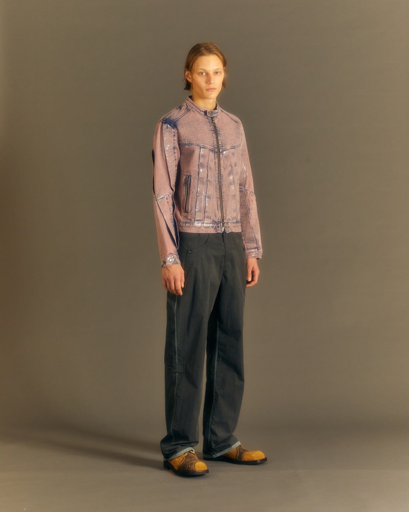 Andersson Bell CRACK NYLON INSIDE-OUT TROUSER apa673m(SKYBLUE)