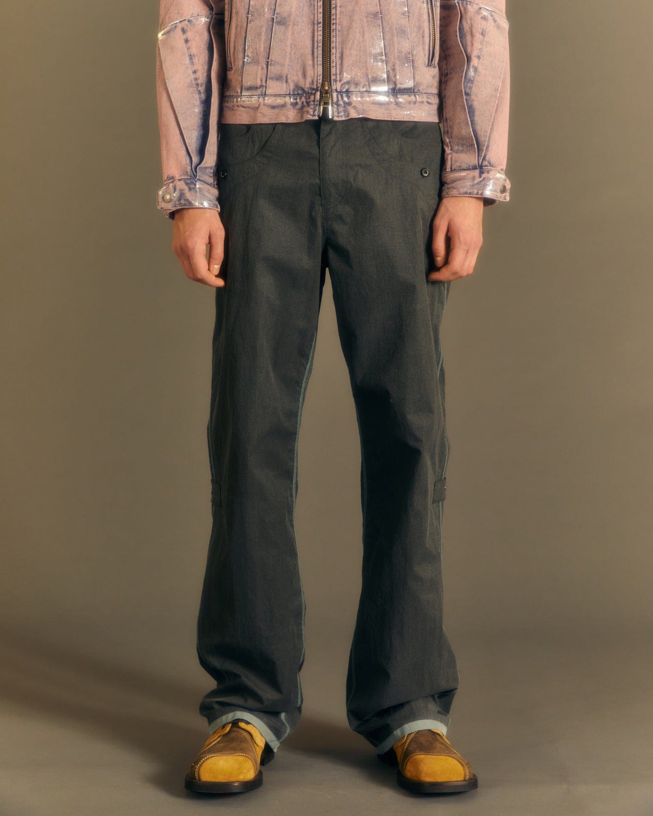 Andersson Bell CRACK NYLON INSIDE-OUT TROUSER apa673m(SKYBLUE)