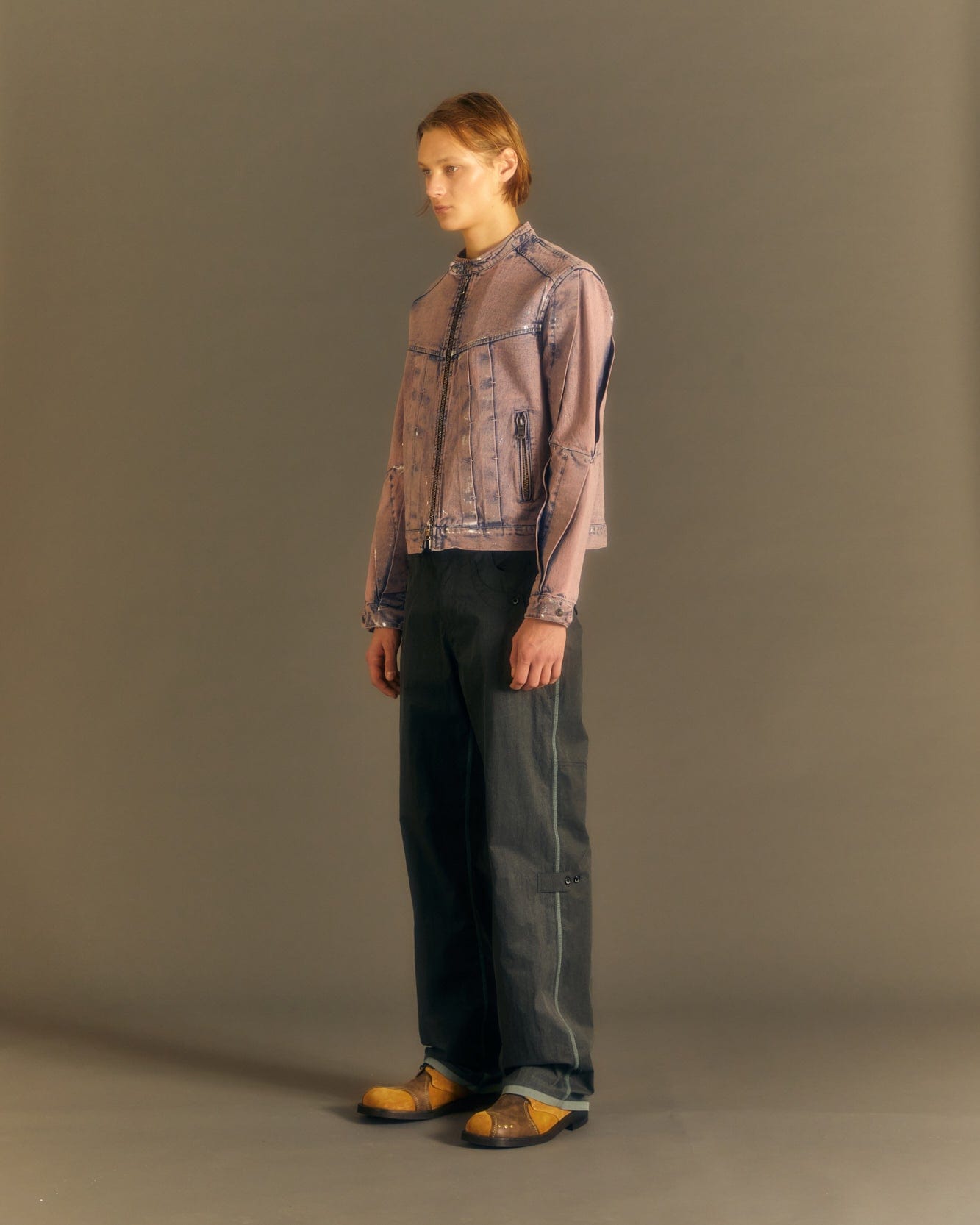 Andersson Bell CRACK NYLON INSIDE-OUT TROUSER apa673m(SKYBLUE)