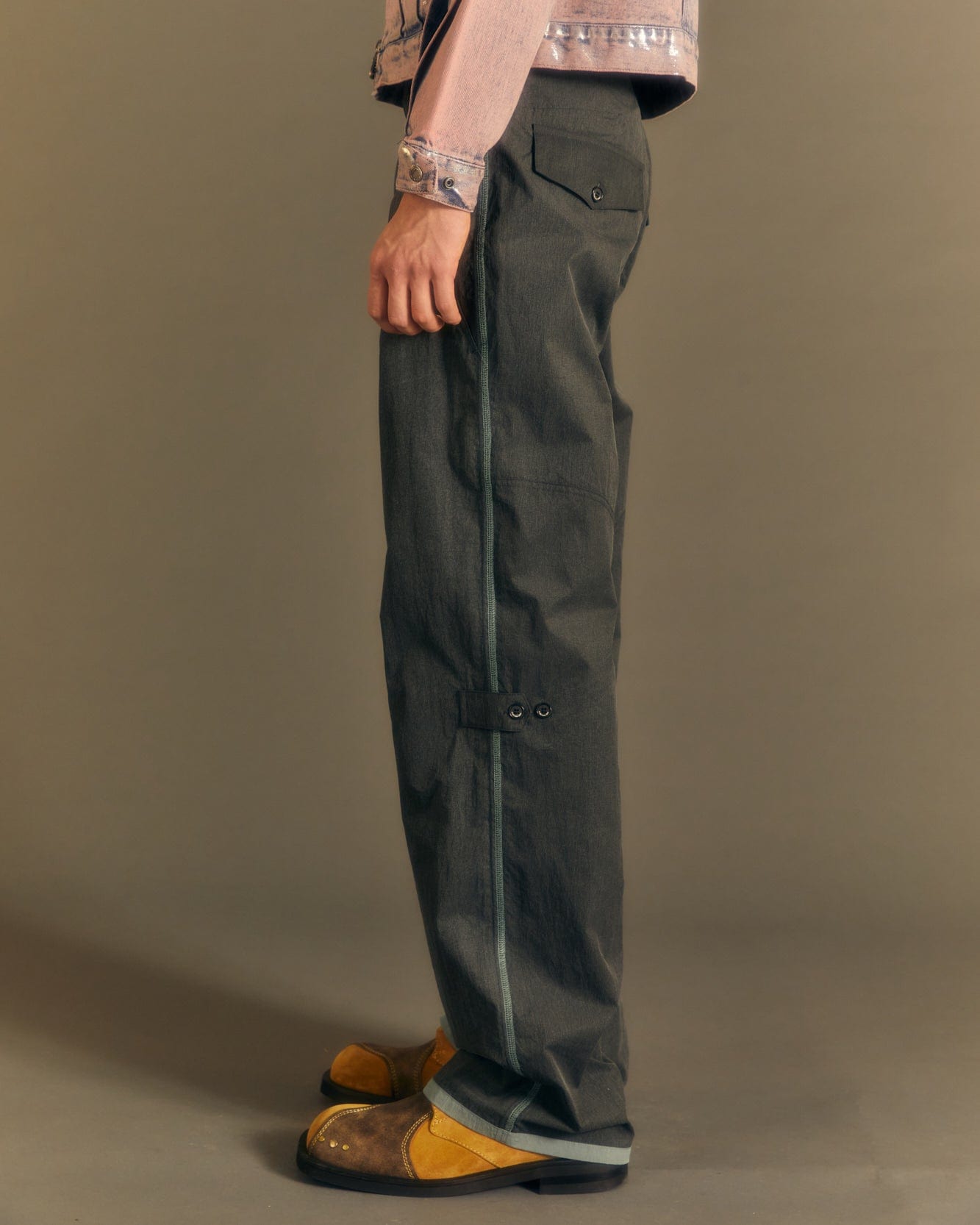 Andersson Bell CRACK NYLON INSIDE-OUT TROUSER apa673m(SKYBLUE)