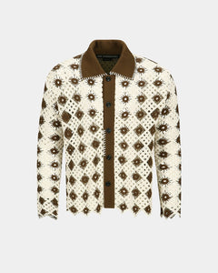 Andersson Bell CROCHET COTTON CARDIGAN atb1074m(BROWN)