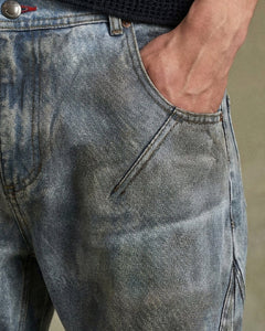 DIRTY SPRAY WASHED WIDE LEG JEANS apa815m(L.BLUE) – Andersson Bell