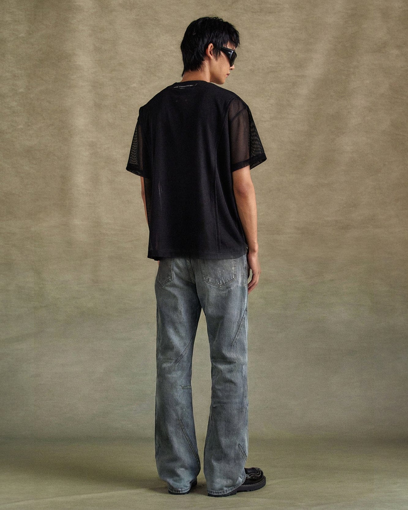 DIRTY SPRAY WASHED WIDE LEG JEANS apa815m(L.BLUE) – Andersson Bell