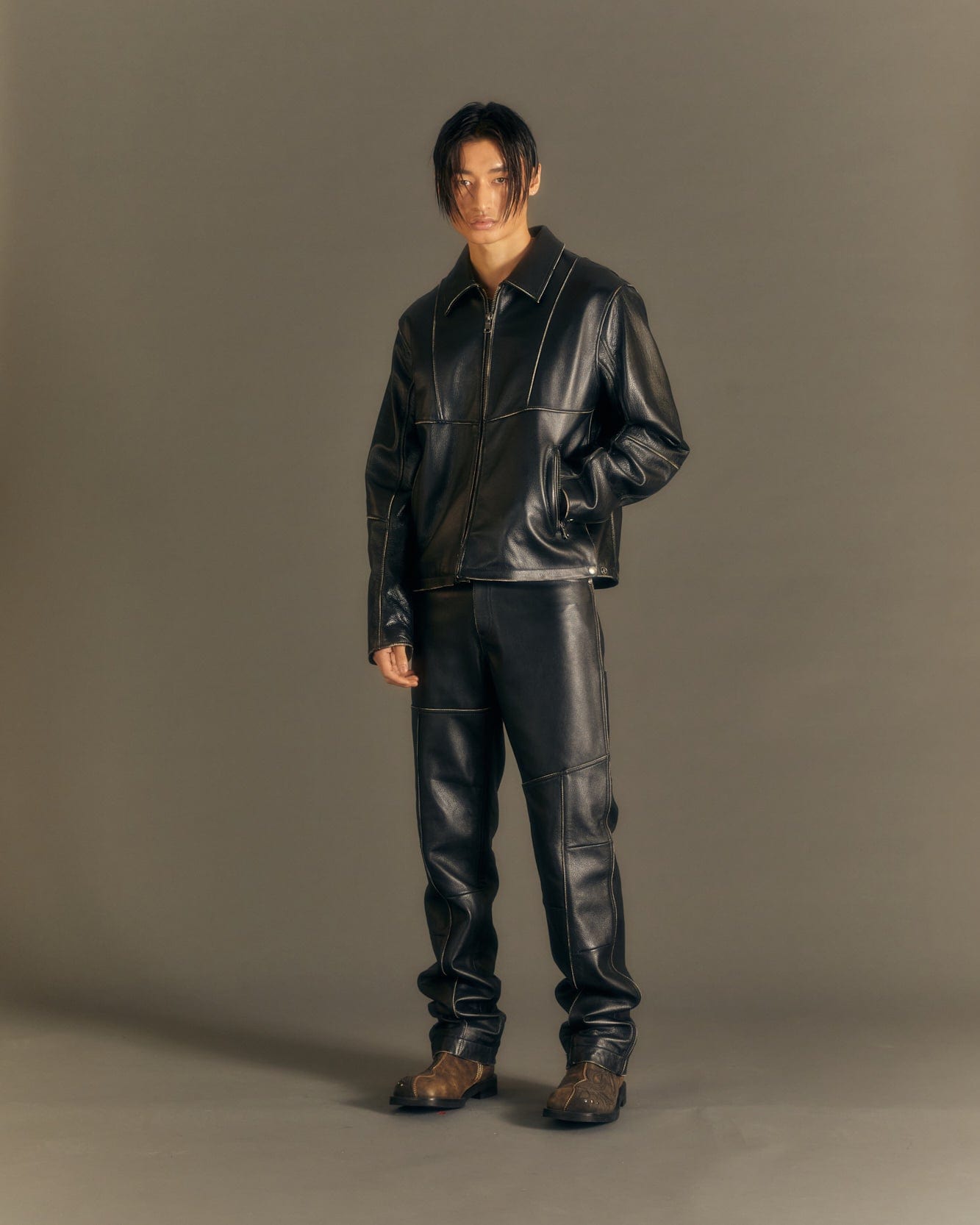 Andersson Bell DRESZEN LEATHER PANTS apa674m(BLACK)