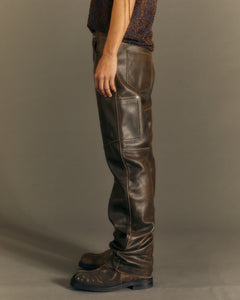 Andersson Bell DRESZEN LEATHER PANTS apa674m(BROWN)