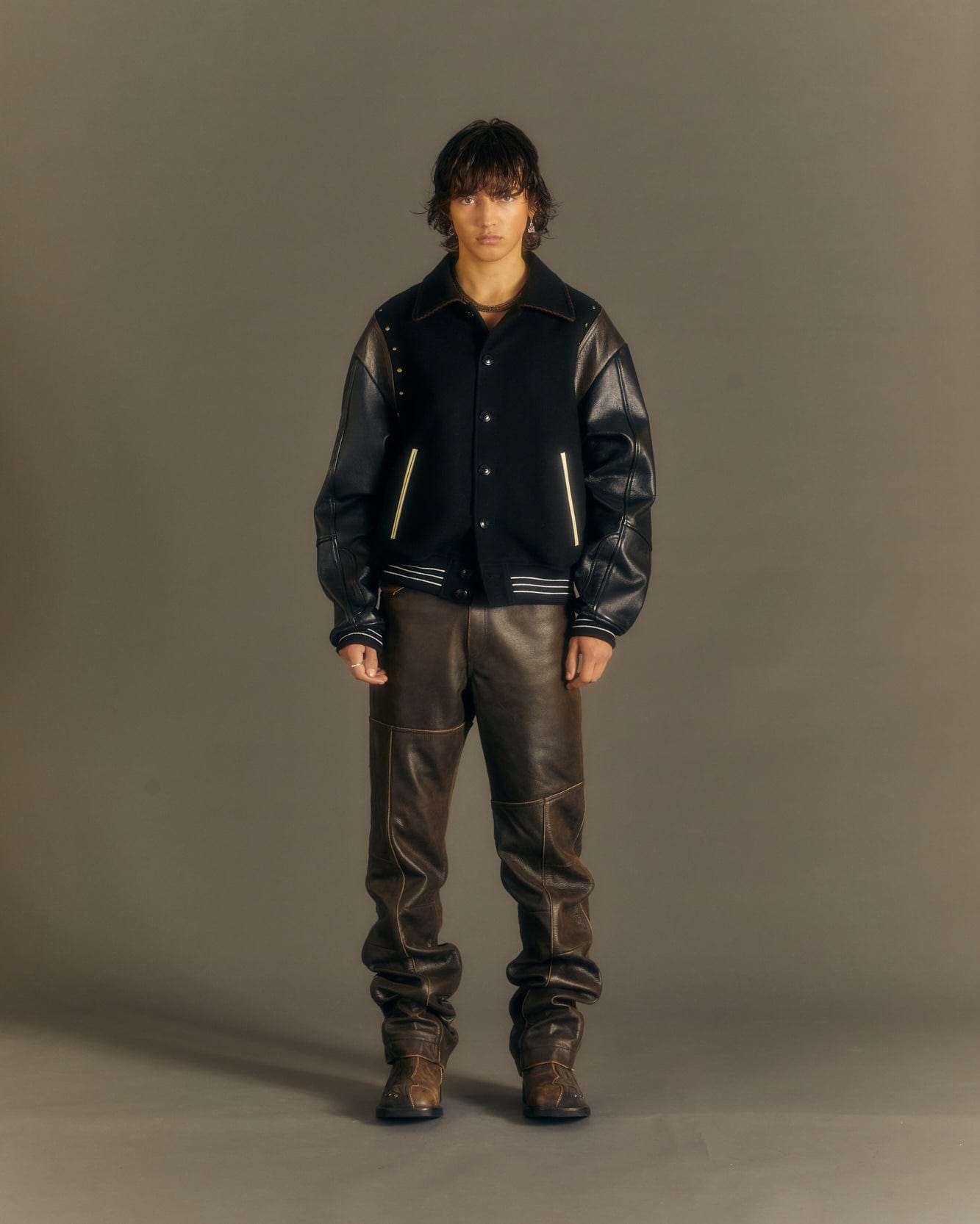 Andersson Bell DRESZEN LEATHER PANTS apa674m(BROWN)