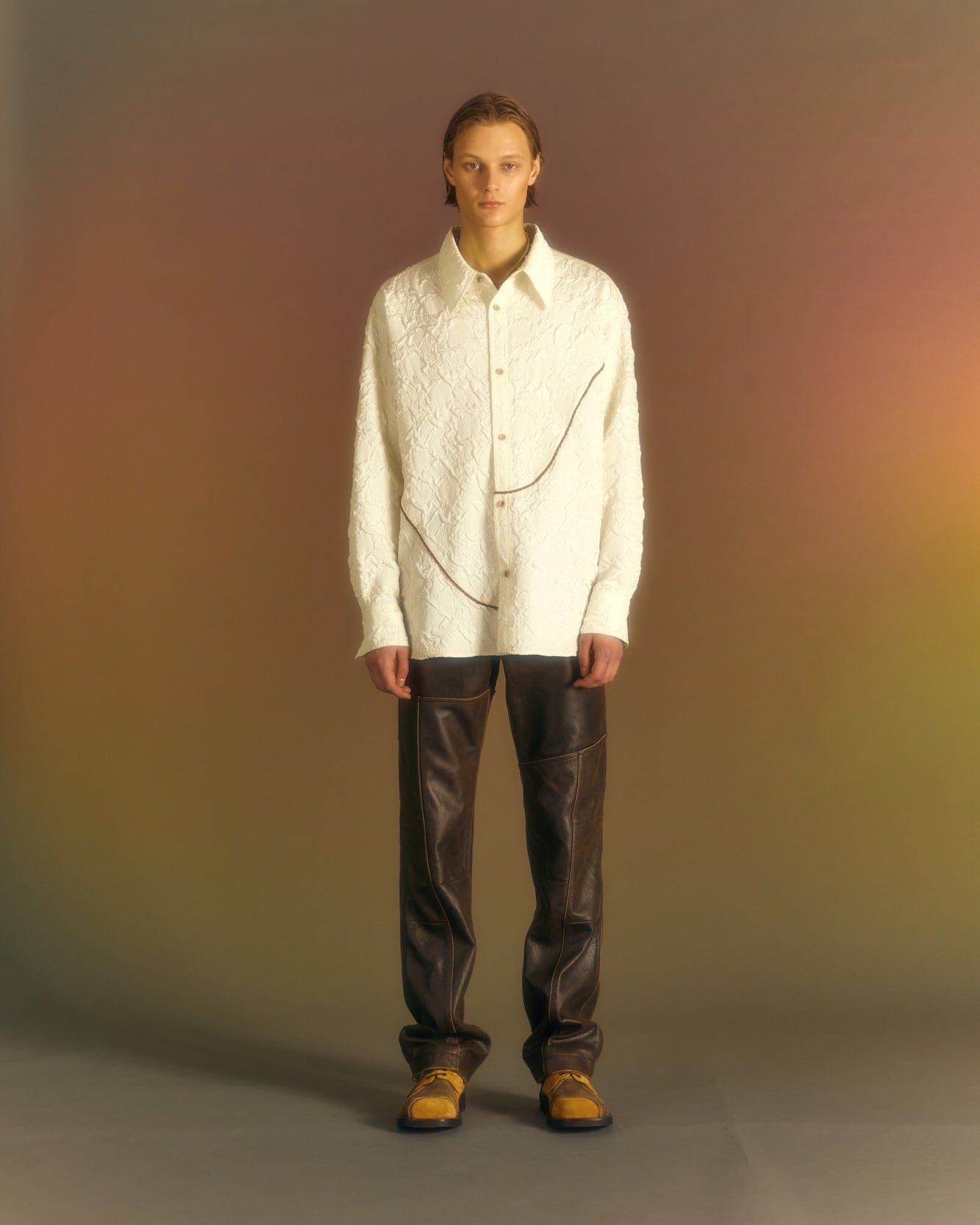 Andersson Bell DRESZEN LEATHER PANTS apa674m(BROWN)