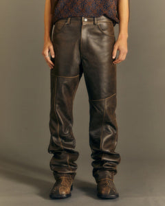 Andersson Bell DRESZEN LEATHER PANTS apa674m(BROWN)