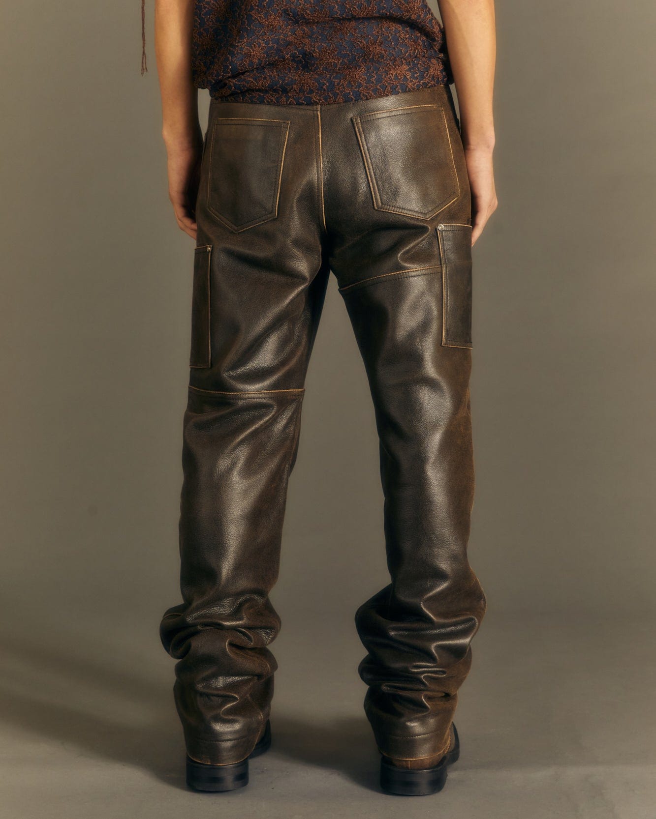 Andersson Bell DRESZEN LEATHER PANTS apa674m(BROWN)