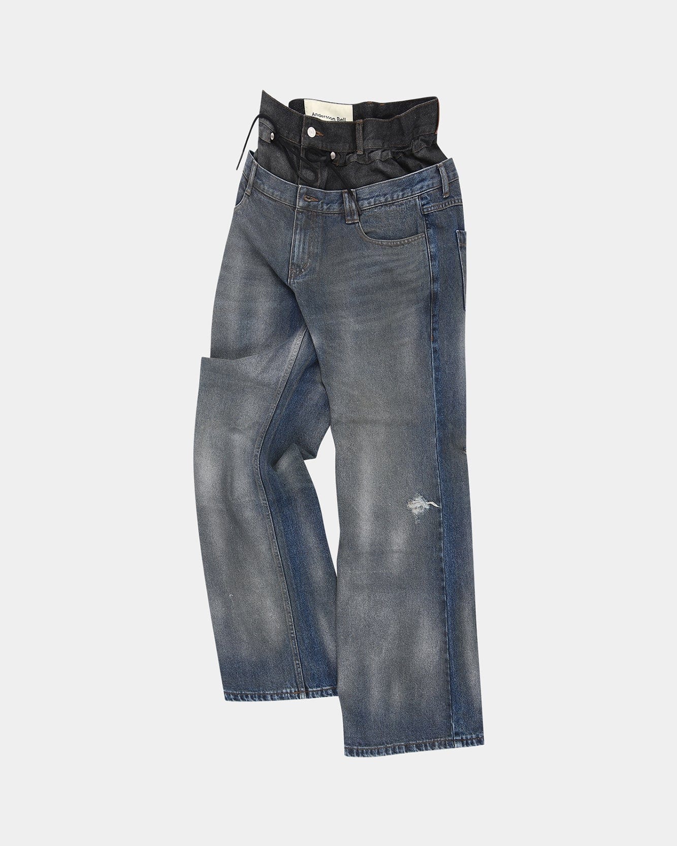 DUSTY SPRAY DOUBLE WAIST JEANS apa831w(BLUE BLACK) – Andersson Bell