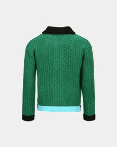 Andersson Bell ELASS COLOR BLOCK CARDIGAN atb1075m(GREEN)