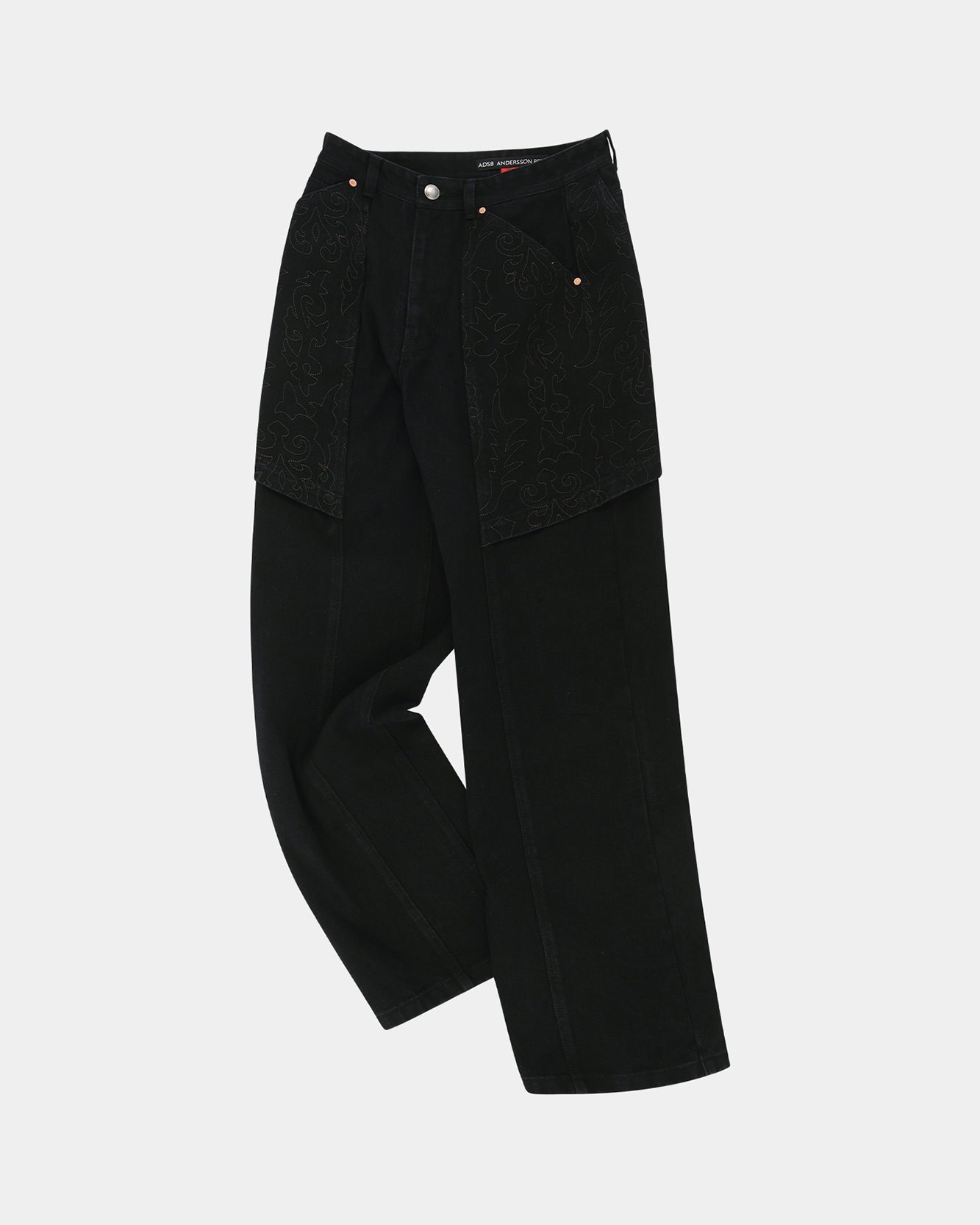 Andersson Bell EMBROIDERY WRAP JEANS apa783m(BLACK)