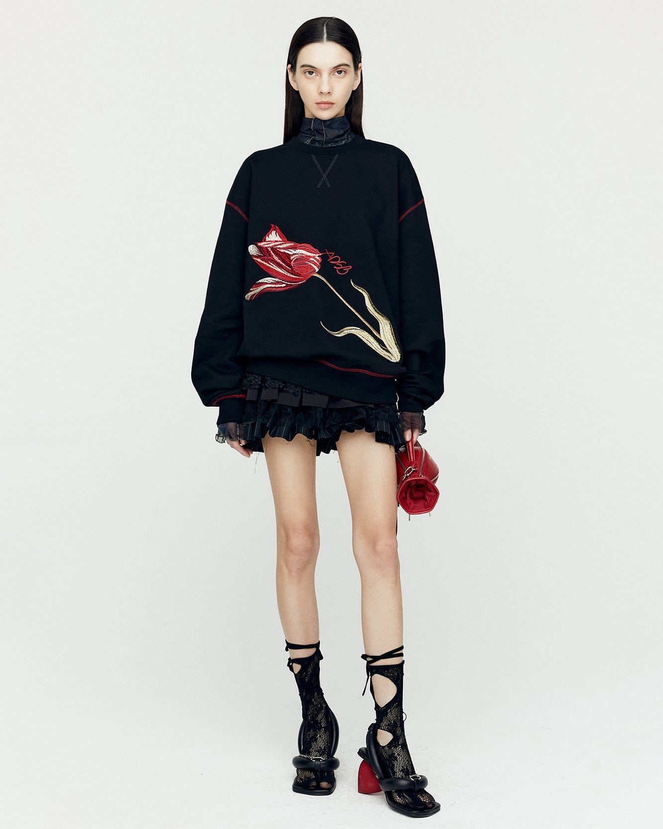 ESSENTIAL) ADSB FIORE SWEATSHIRTS atb1147u(BLACK
