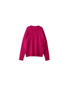 Andersson Bell (ESSENTIAL) ADSB KID MOHAIR CREW-NECK SWEATER atb1038m(CHERRY RED)