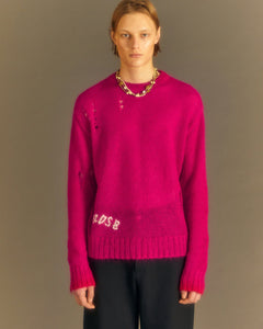 Andersson Bell (ESSENTIAL) ADSB KID MOHAIR CREW-NECK SWEATER atb1038m(CHERRY RED)