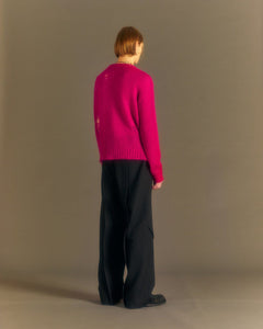 Andersson Bell (ESSENTIAL) ADSB KID MOHAIR CREW-NECK SWEATER atb1038m(CHERRY RED)