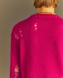 Andersson Bell (ESSENTIAL) ADSB KID MOHAIR CREW-NECK SWEATER atb1038m(CHERRY RED)