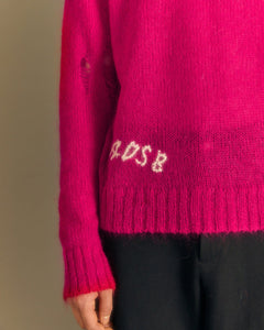 Andersson Bell (ESSENTIAL) ADSB KID MOHAIR CREW-NECK SWEATER atb1038m(CHERRY RED)