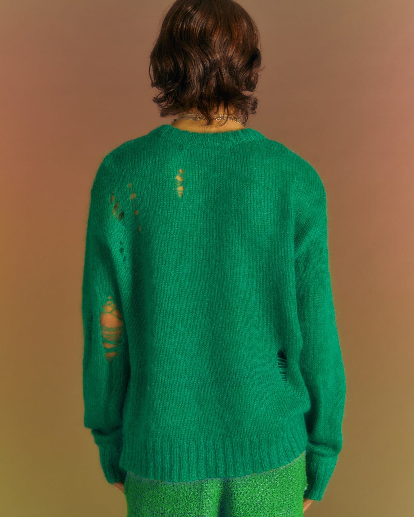Andersson Bell (ESSENTIAL) ADSB KID MOHAIR CREW-NECK SWEATER atb1038m(GREEN)
