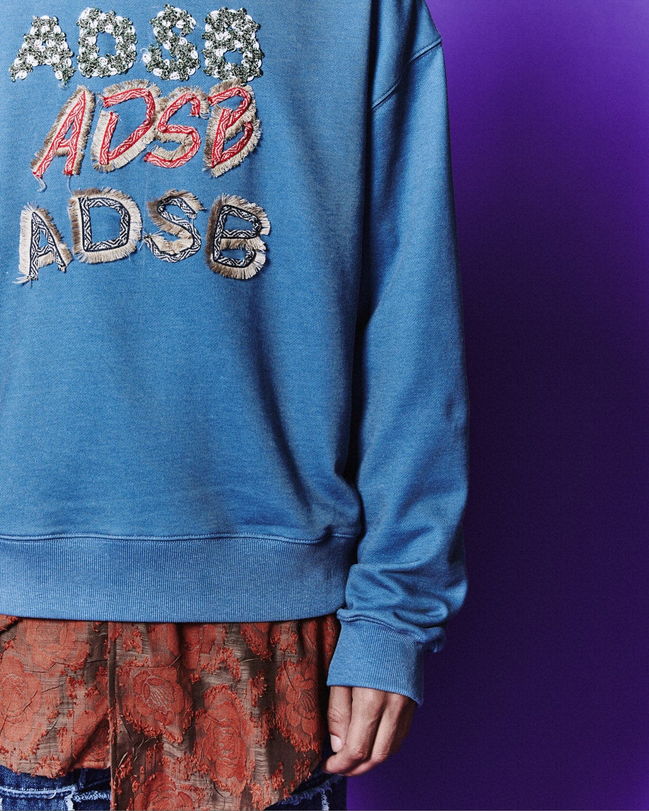 Andersson Bell (ESSENTIAL) ADSB PATCH LOGO SWEATSHIRT atb1085u(BLUE)_MEN