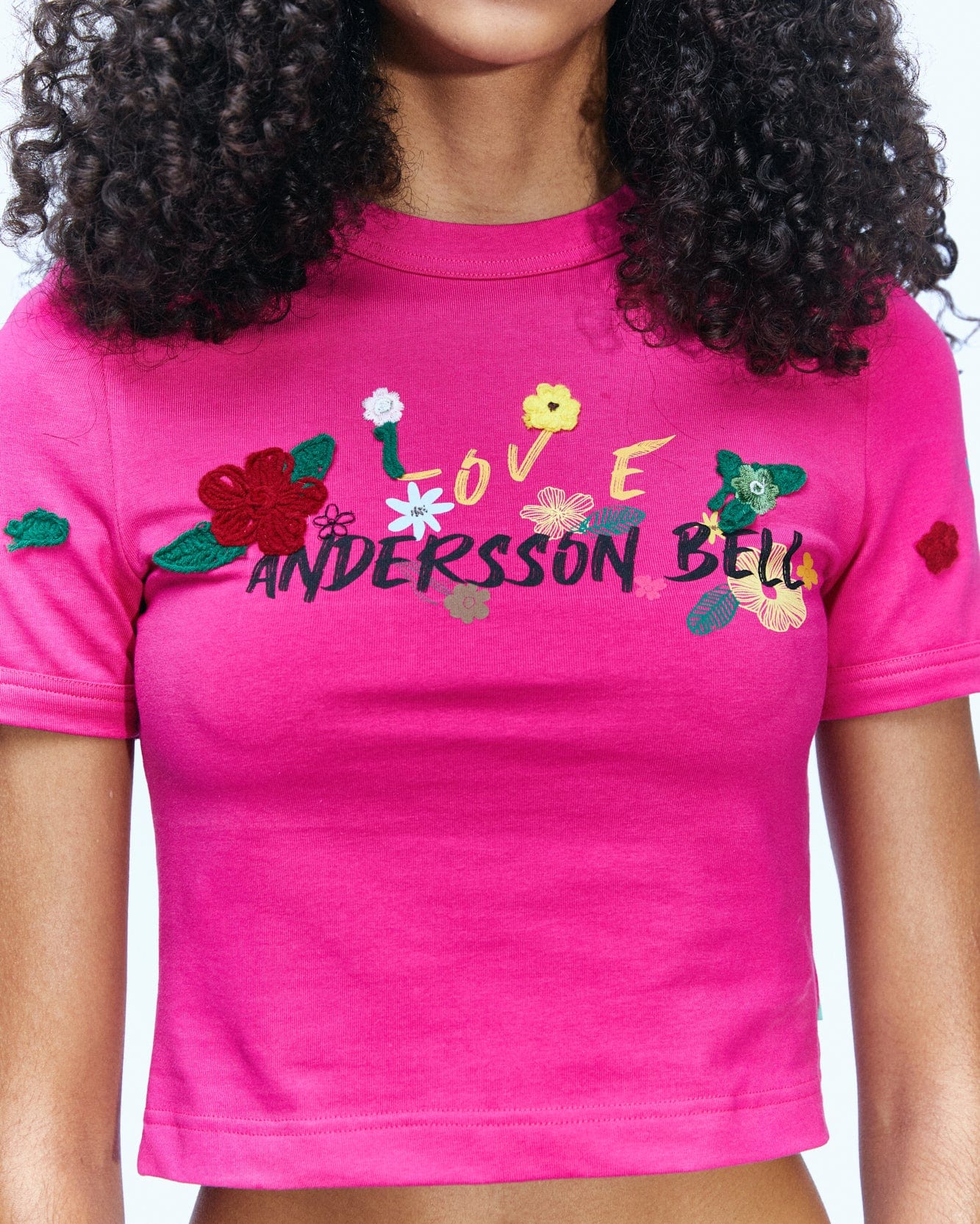Andersson Bell (ESSENTIAL) DASHA FLOWER GARDEN LOGO T-SHIRT atb894w(PINK)