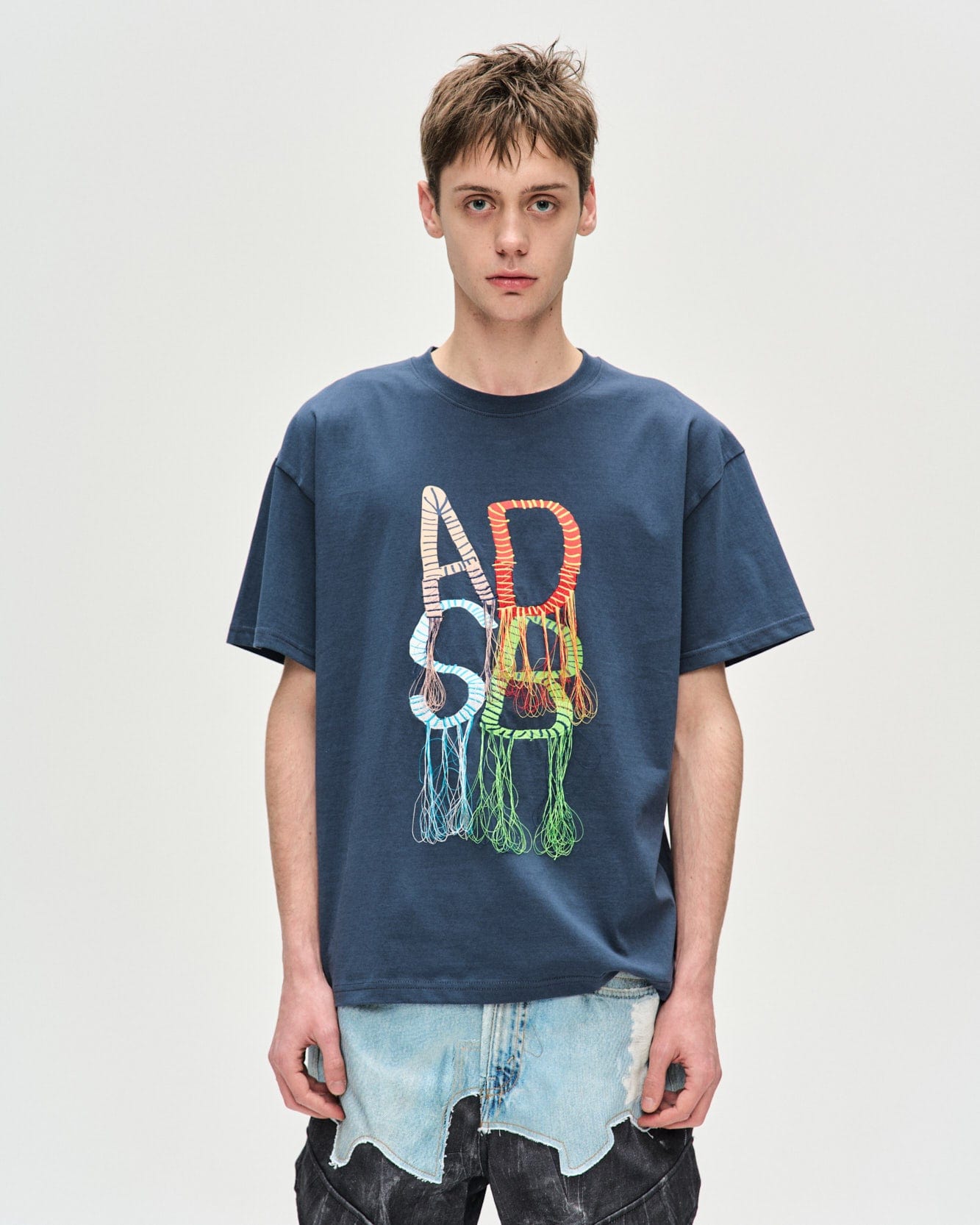 Andersson Bell (ESSENTIAL) UNISEX ADSB CATERPILLAR T-SHIRTS atb1125u(NAVY)_MEN