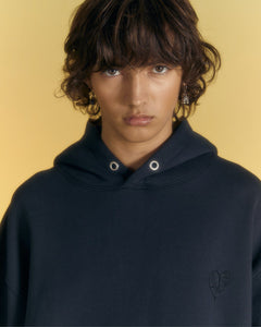 Andersson Bell (ESSENTIAL) UNISEX ADSB HEART HOODIE atb1040u(CHARCOAL)