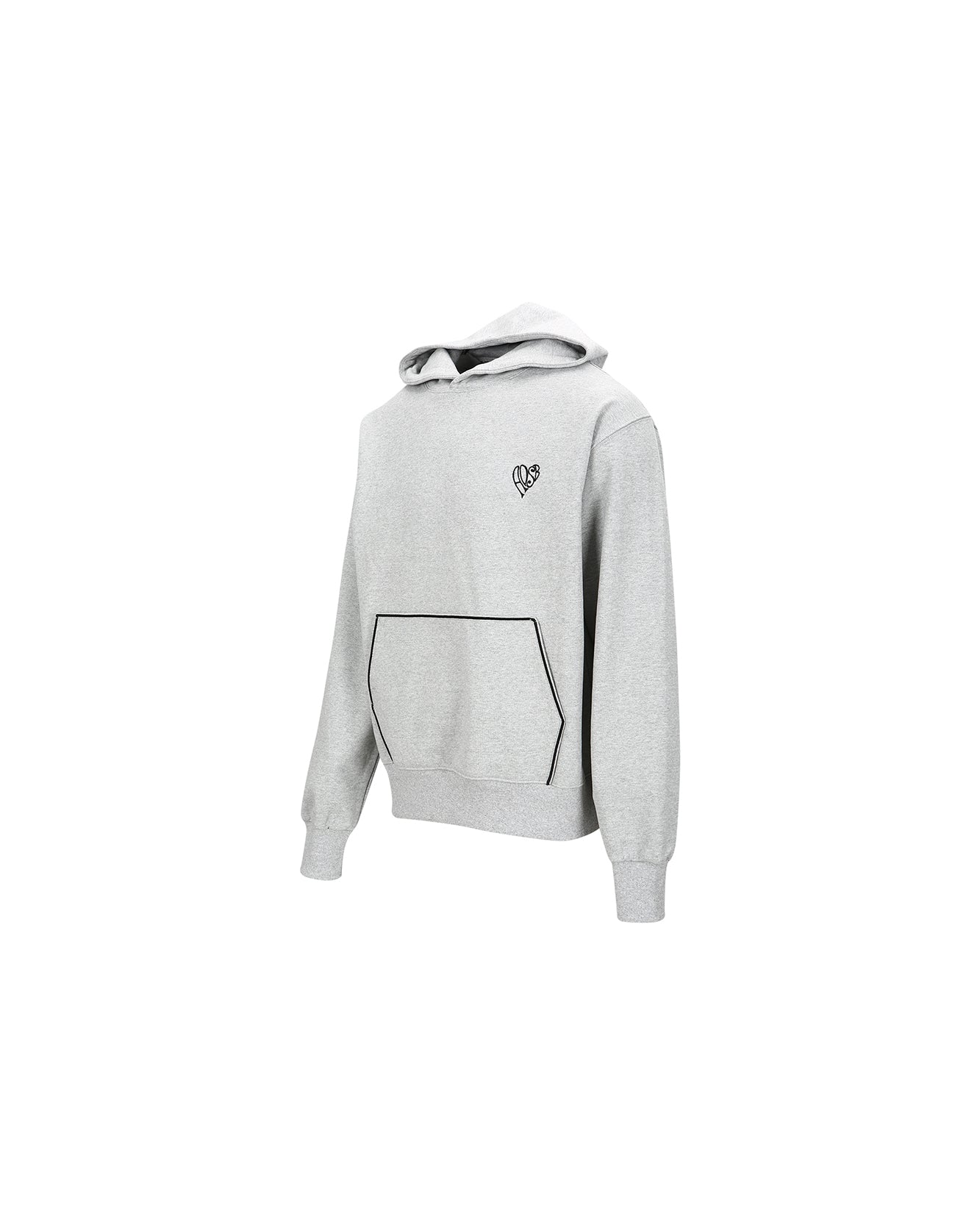 Andersson Bell (ESSENTIAL) UNISEX ADSB HEART HOODIE atb1040u(GREY)