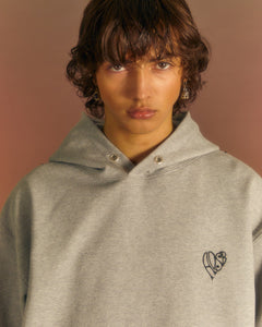 Andersson Bell (ESSENTIAL) UNISEX ADSB HEART HOODIE atb1040u(GREY)