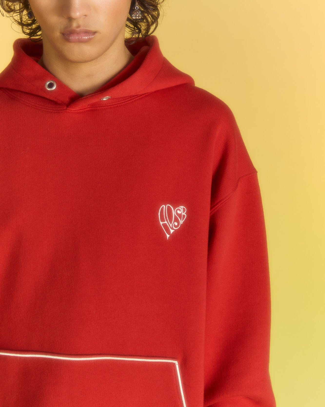 Andersson Bell (ESSENTIAL) UNISEX ADSB HEART HOODIE atb1040u(RED)