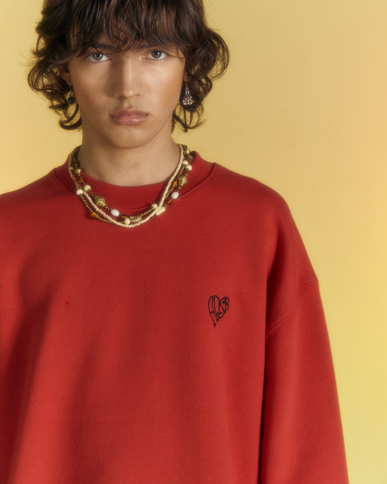 Andersson Bell (ESSENTIAL) UNISEX ADSB HEART SWEATSHIRTS atb1039u(RED)