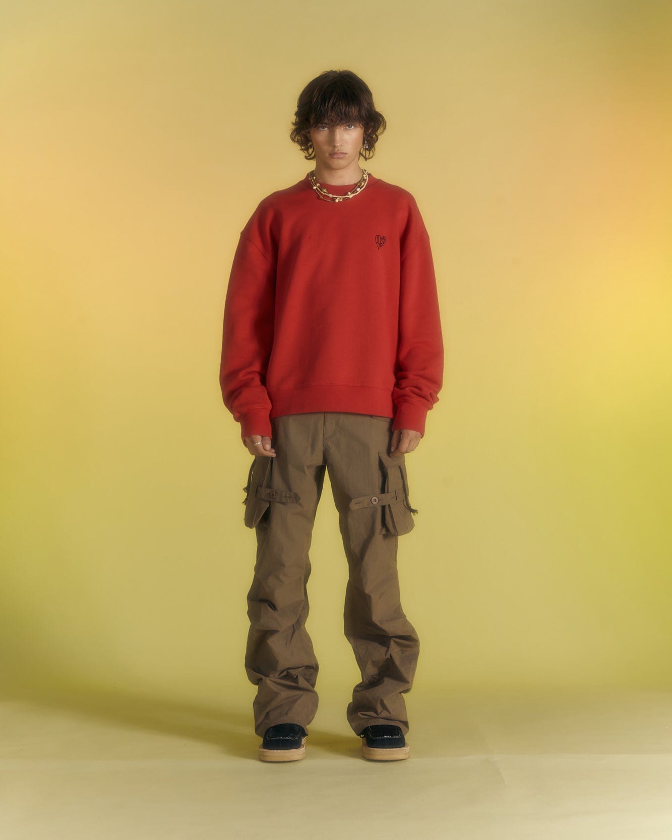 Andersson Bell (ESSENTIAL) UNISEX ADSB HEART SWEATSHIRTS atb1039u(RED)