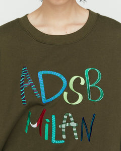 Andersson Bell (ESSENTIAL) UNISEX ADSB MILAN EMBROIDERY SWEATSHIRTS atb1149u(KHAKI)