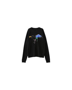 Andersson Bell (ESSENTIAL)UNISEX DRAGON SUMMER CREW-NECK SWEATER atb1041u(BLACK)