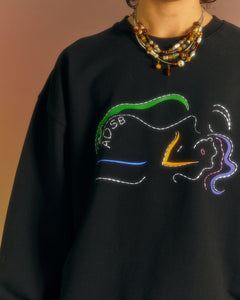 Andersson Bell (ESSENTIAL)UNISEX HOT SPRINGS SWEATSHIRTS atb1042u(BLACK)