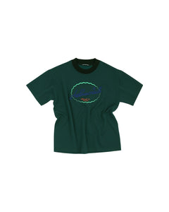 Andersson Bell (ESSENTIAL) UNISEX LOGO EMBROIDERY PONTE T-SHIRTS atb902u(GREEN)