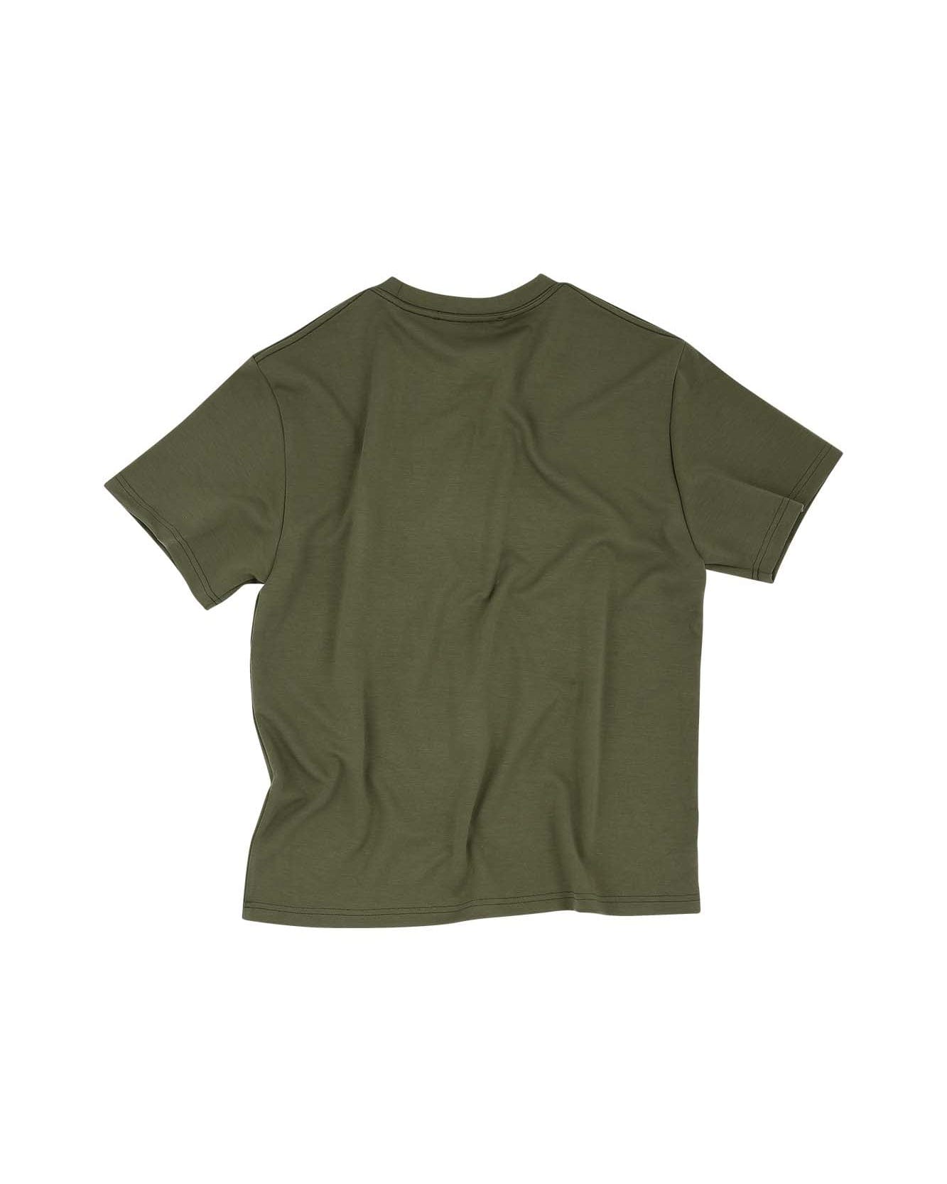Andersson Bell (ESSENTIAL) UNISEX NEW AB LOGO EMBROIDERY T-SHIRTS atb903u(KHAKI)