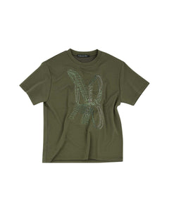 Andersson Bell (ESSENTIAL) UNISEX NEW AB LOGO EMBROIDERY T-SHIRTS atb903u(KHAKI)