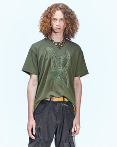 Andersson Bell (ESSENTIAL) UNISEX NEW AB LOGO EMBROIDERY T-SHIRTS atb903u(KHAKI)