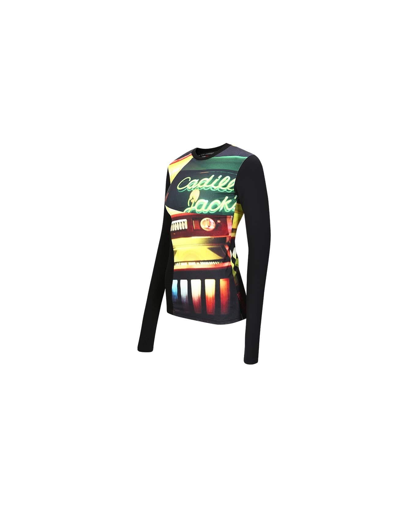 Andersson Bell (ESSENTIAL) (WOMEN) ADSB FILM ARCHIVE LONG SLEEVE TEE atb1000w(GREEN & YELLOW)