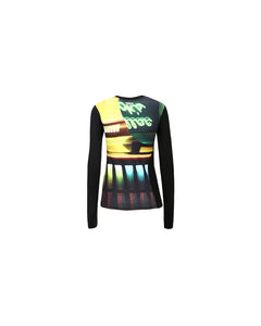 Andersson Bell (ESSENTIAL) (WOMEN) ADSB FILM ARCHIVE LONG SLEEVE TEE atb1000w(GREEN & YELLOW)